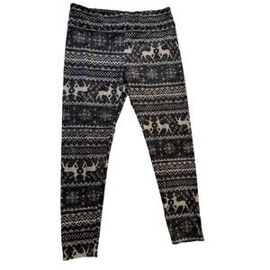 NWT Holiday Velour Reindeer Leggings Women’s 3XL